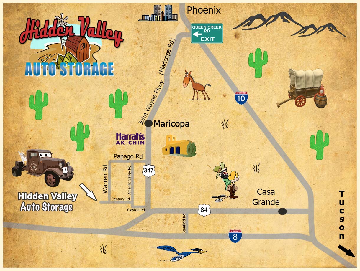 Hidden Valley RV Storage treasure map